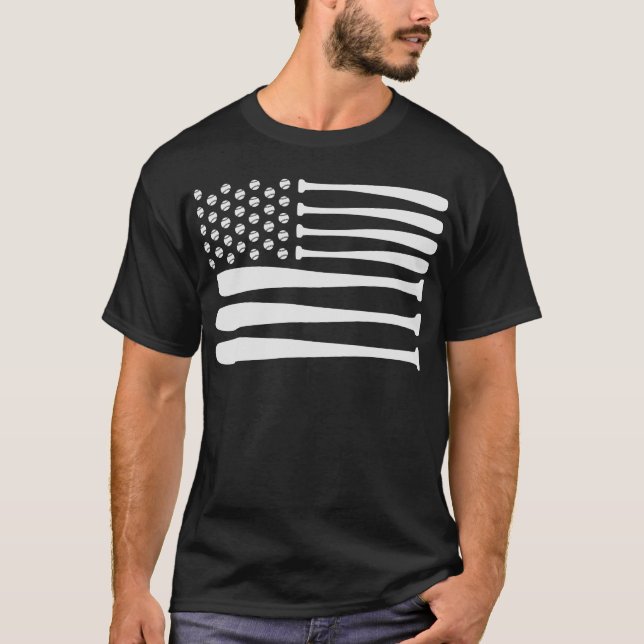 Patriotische Baseball-Softball USA-amerikanische T-Shirt (Vorderseite)