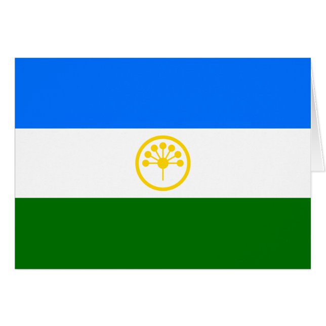 Patriotische Bashkortostan-Flagge (Vorderseite (Horizontal))