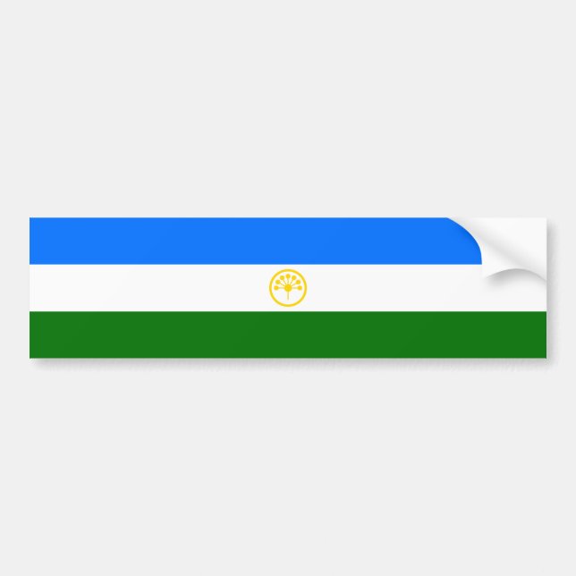 Patriotische Bashkortostan-Flagge Autoaufkleber (Vorne)