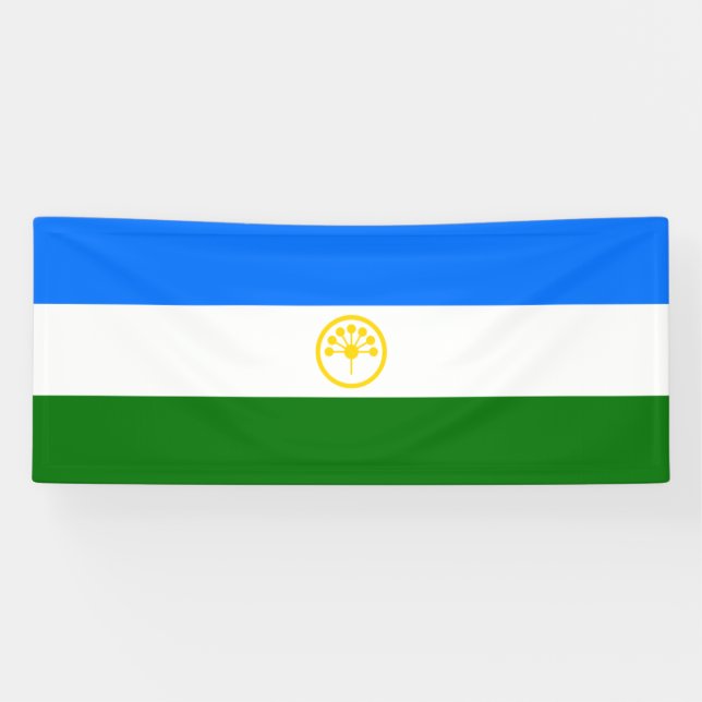 Patriotische Bashkortostan-Flagge Banner (Horizontal)