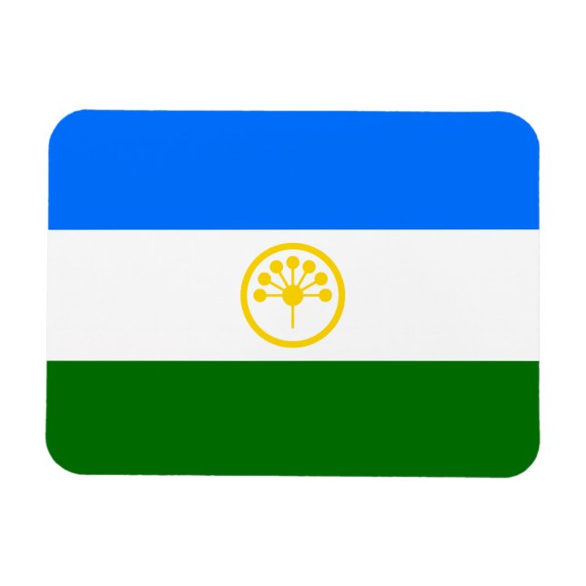Patriotische Bashkortostan-Flagge Magnet (Horizontal)