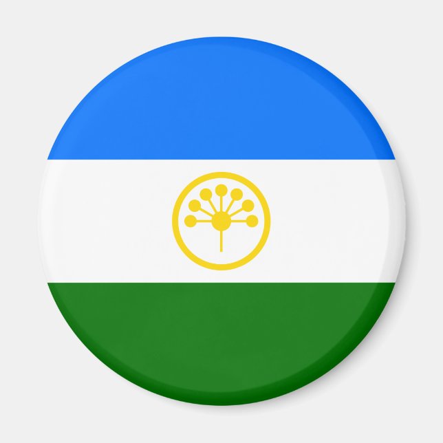 Patriotische Bashkortostan-Flagge Magnet (Vorne)