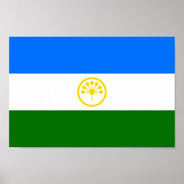 Patriotische Bashkortostan-Flagge Poster (Vorne)