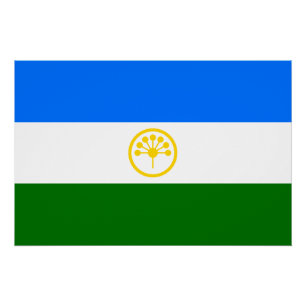 Patriotische Bashkortostan-Flagge Poster