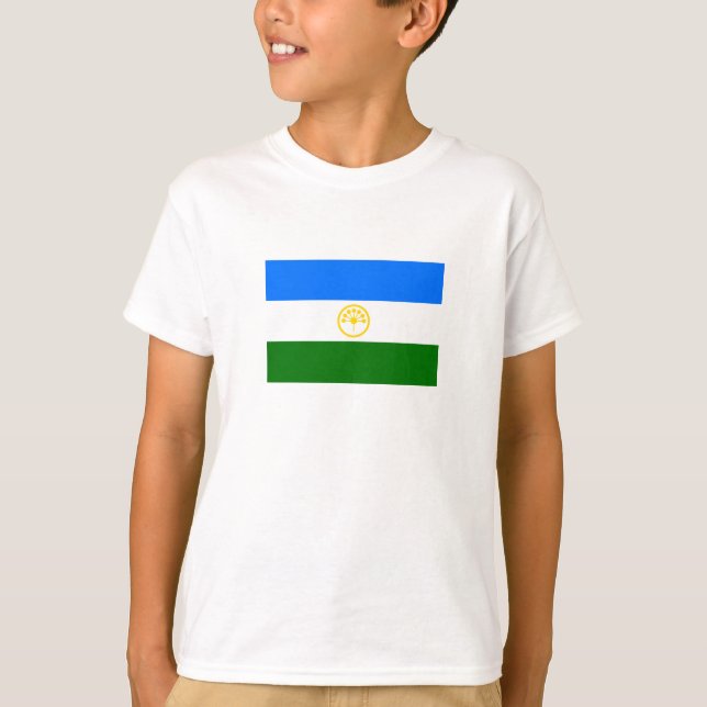 Patriotische Bashkortostan-Flagge T-Shirt (Vorderseite)