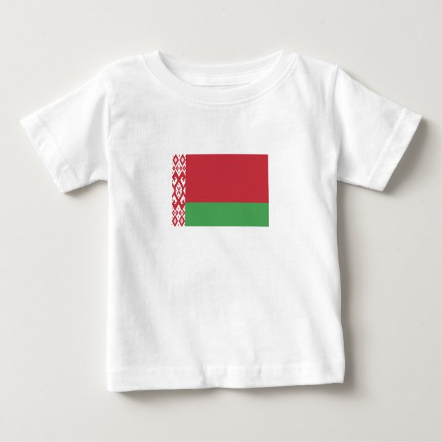 Patriotische belarussische Flagge Baby T-shirt (Vorderseite)