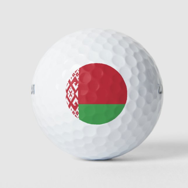 Patriotische belarussische Flagge Golfball (Vorderseite)
