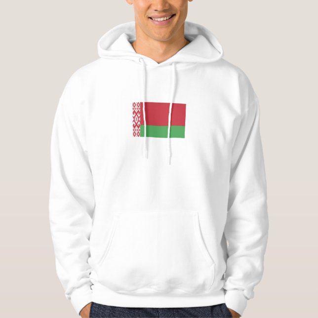 Patriotische belarussische Flagge Hoodie (Vorderseite)