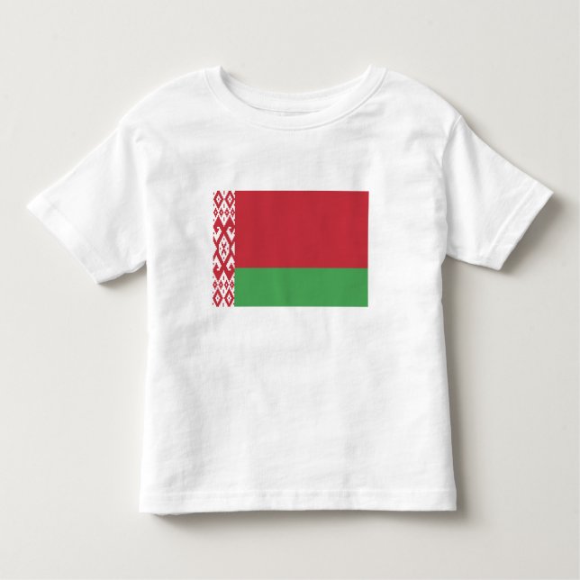 Patriotische belarussische Flagge Kleinkind T-shirt (Vorderseite)