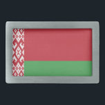 Patriotische belarussische Flagge Rechteckknöchel Rechteckige Gürtelschnalle<br><div class="desc">Die Nationalflagge von Belarus.</div>