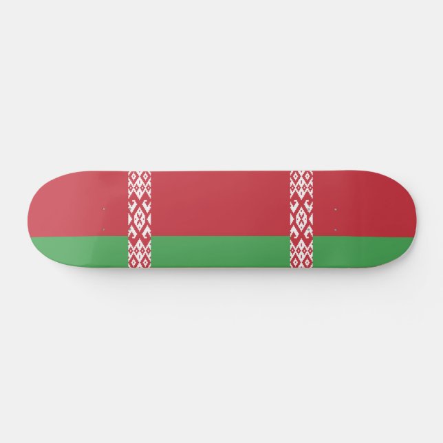 Patriotische belarussische Flagge Skateboard (Horizontal)