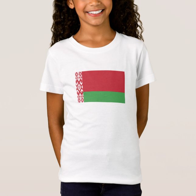 Patriotische belarussische Flagge T-Shirt (Vorderseite)