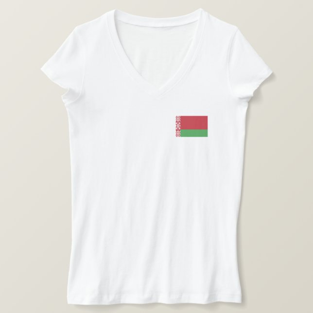 Patriotische belarussische Flagge T-Shirt (Design vorne)