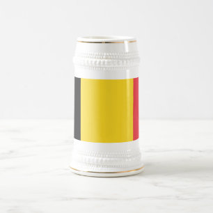 Patriotische belgische Flagge Bierglas