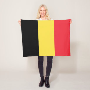 Patriotische belgische Flagge Fleecedecke