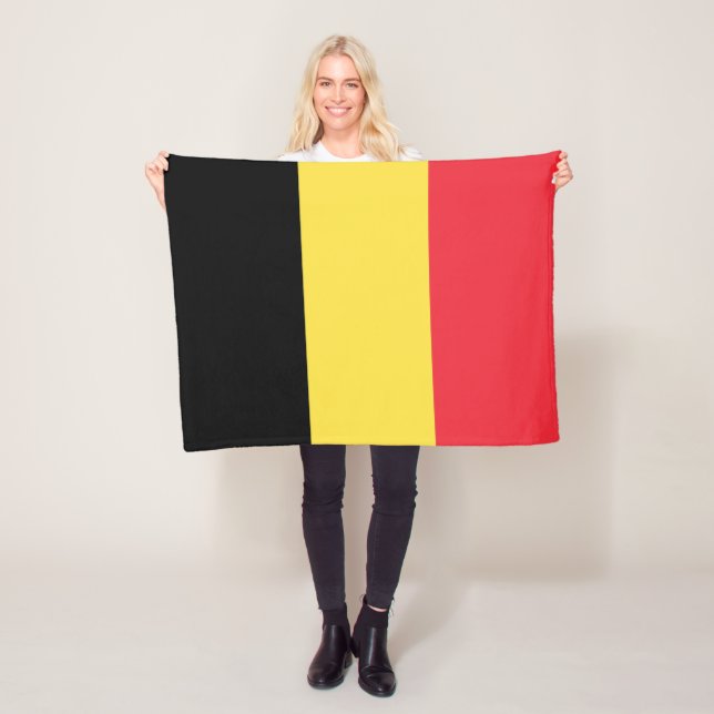 Patriotische belgische Flagge Fleecedecke (Beispiel)