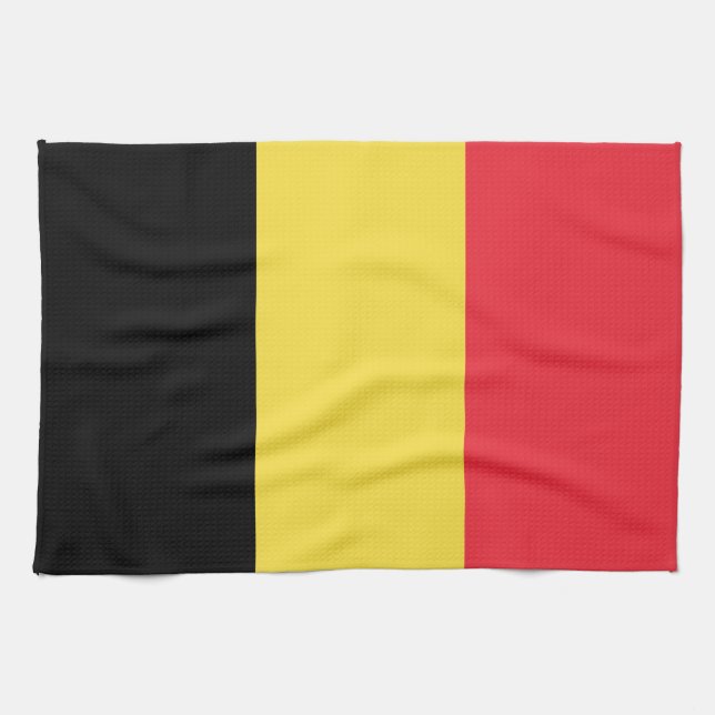 Patriotische belgische Flagge Geschirrtuch (Horizontal)