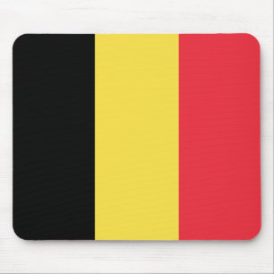 Patriotische belgische Flagge Mousepad