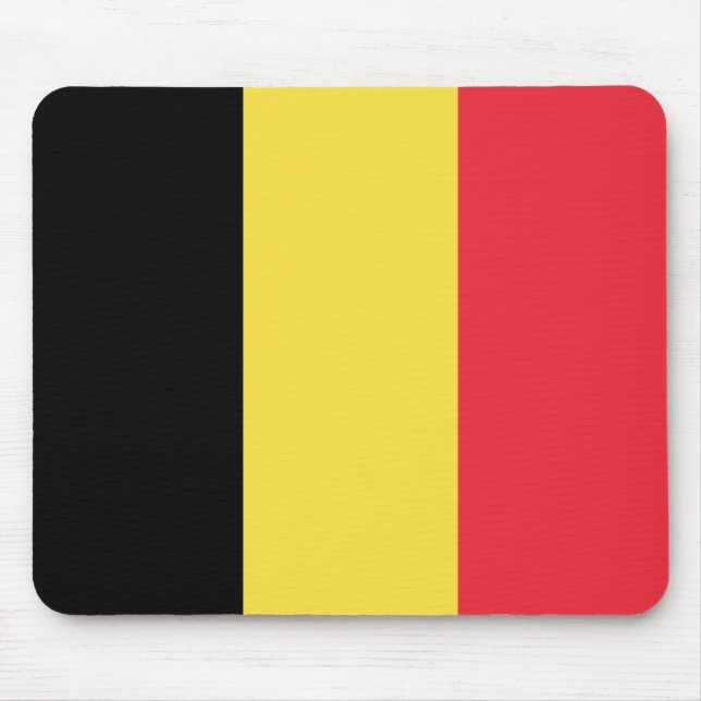 Patriotische belgische Flagge Mousepad (Vorne)