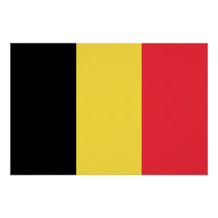 Patriotische belgische Flagge Poster