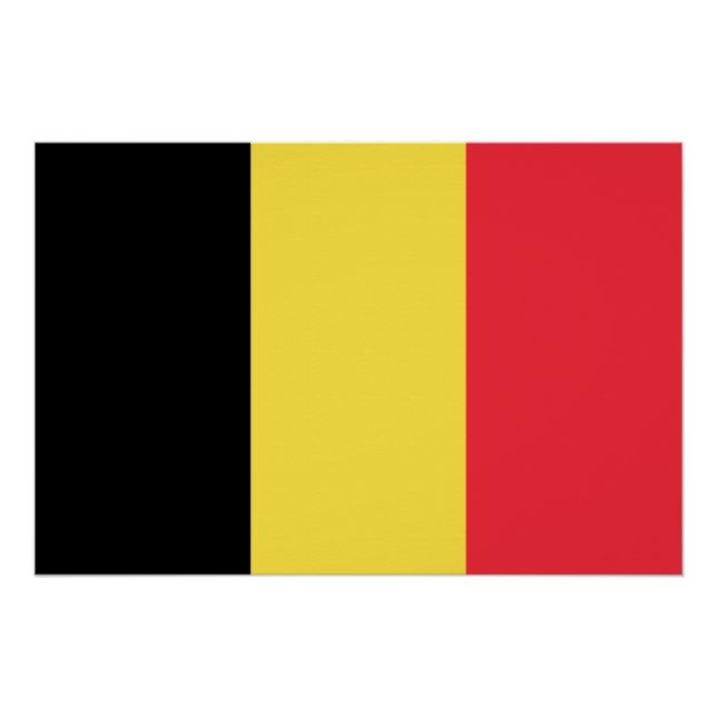 Patriotische belgische Flagge Poster (Vorderseite)
