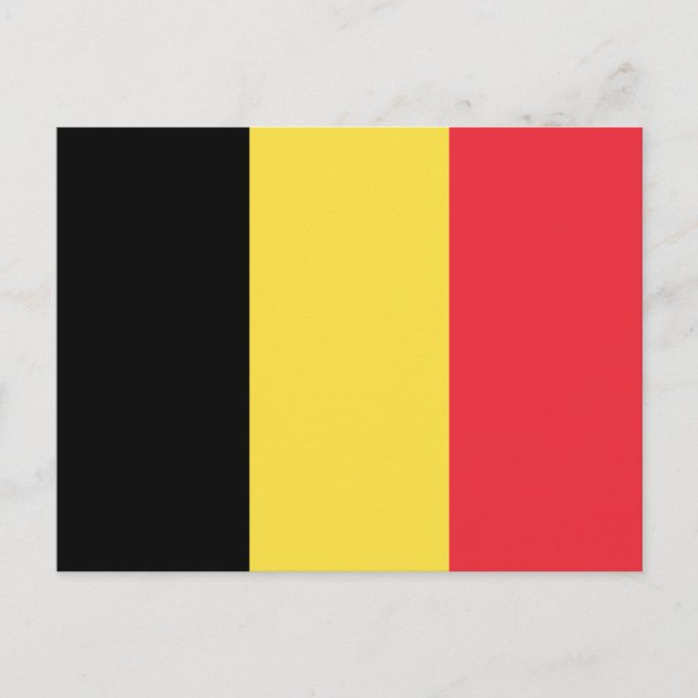 Patriotische belgische Flagge Postkarte (Vorderseite)