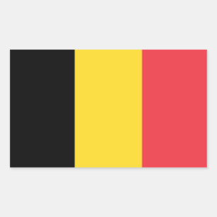 Patriotische belgische Flagge Rechteckiger Aufkleber