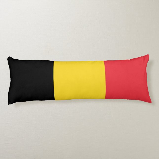 Patriotische belgische Flagge Seitenschläferkissen (Rückseite)