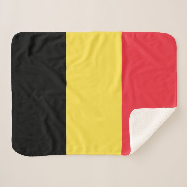 Patriotische belgische Flagge Sherpadecke (Vorderseite (Horizontal))