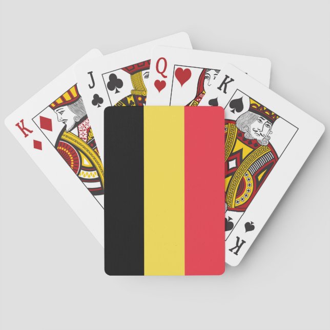 Patriotische belgische Flagge Spielkarten (Rückseite)
