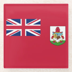 Patriotische Bermuda-Flagge Glas-Unterlage Glasuntersetzer