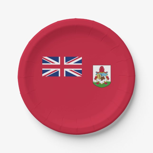 Patriotische Bermuda-Flagge Pappteller (Vorderseite)