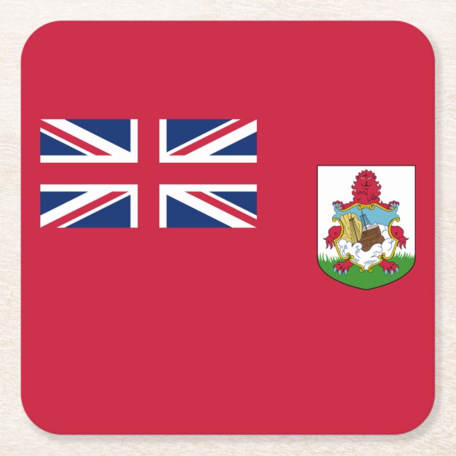 Patriotische Bermuda-Flagge Rechteckiger Pappuntersetzer (Vorderseite)