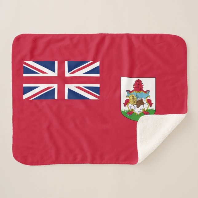 Patriotische Bermuda-Flagge Sherpadecke (Vorderseite (Horizontal))