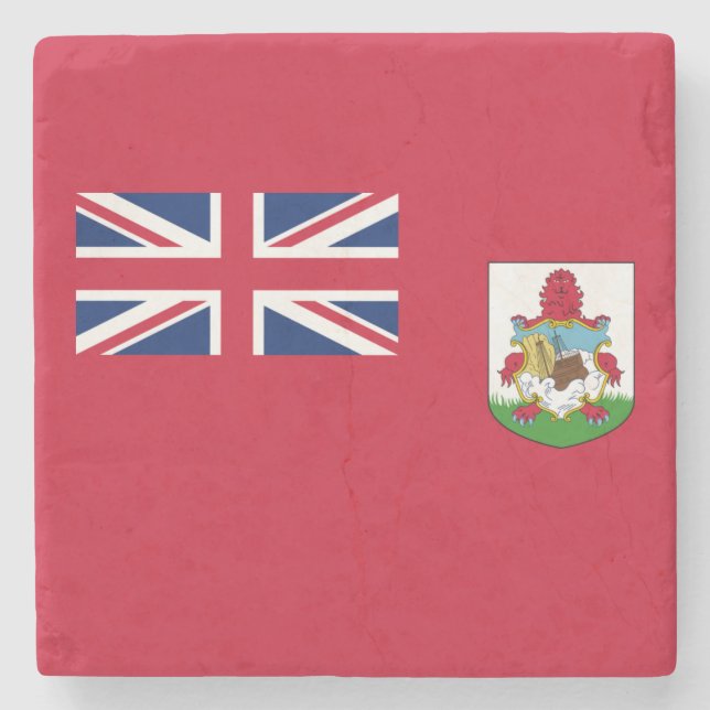 Patriotische Bermuda-Flagge Steinuntersetzer (Vorderseite)