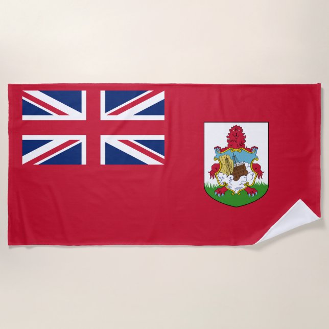 Patriotische Bermuda-Flagge Strandtuch (Vorderseite)