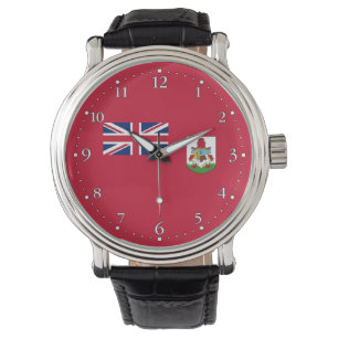 Patriotische Bermuda-Flaggen-Uhr Armbanduhr