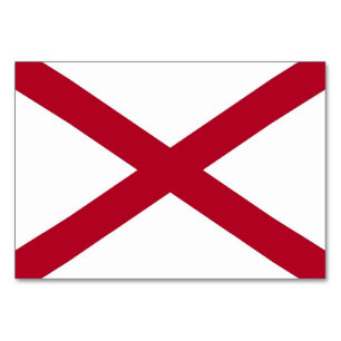 Patriotische, besondere Tischkarte mit Flagge von  Tischnummer