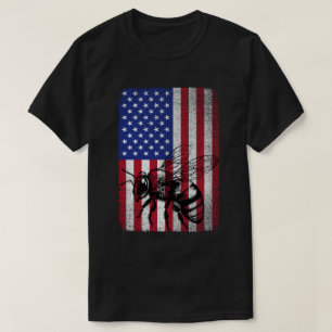 Patriotische Biene USA - Amerikanische Flagge Bien T-Shirt