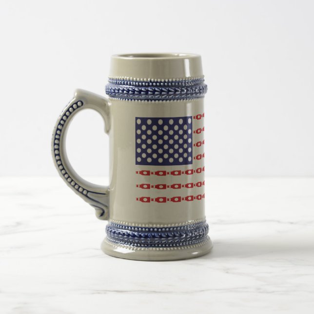 Patriotische Bierflaschen Bierglas (Links)