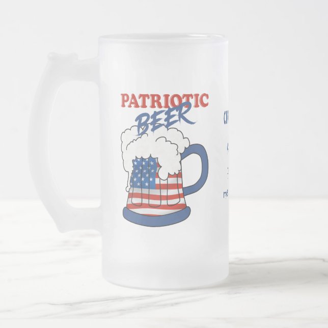 Patriotische Biergewohnheit Mattglas Bierglas (Links)