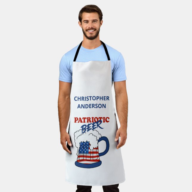 Patriotische Biergewohnheit Schürze (Getragen)