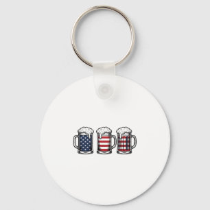 Patriotische Bierkrüge Vintage Vektor-Shirt-Design Schlüsselanhänger