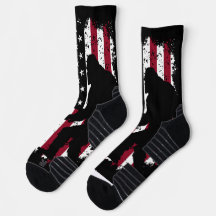 Patriotische Bigfoot-Amerikanische-Flagge-Socken