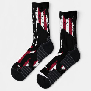 Patriotische Bigfoot-Amerikanische-Flagge-Socken Socken