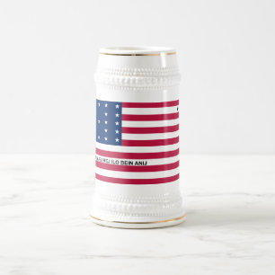 Patriotische Bikini-Atoll-Flagge Bierglas