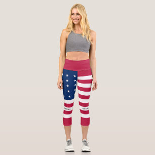 Patriotische Bikini-Atoll-Flagge Capri Leggings