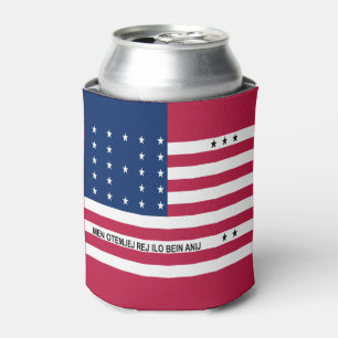 Patriotische Bikini-Atoll-Flagge Dosenkühler