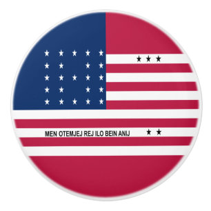 Patriotische Bikini-Atoll-Flagge Keramikknauf