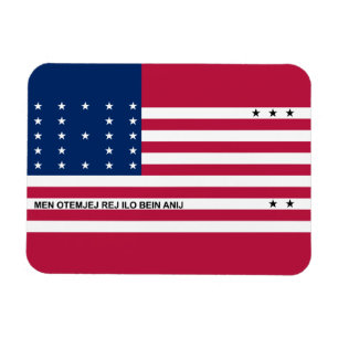 Patriotische Bikini-Atoll-Flagge Magnet
